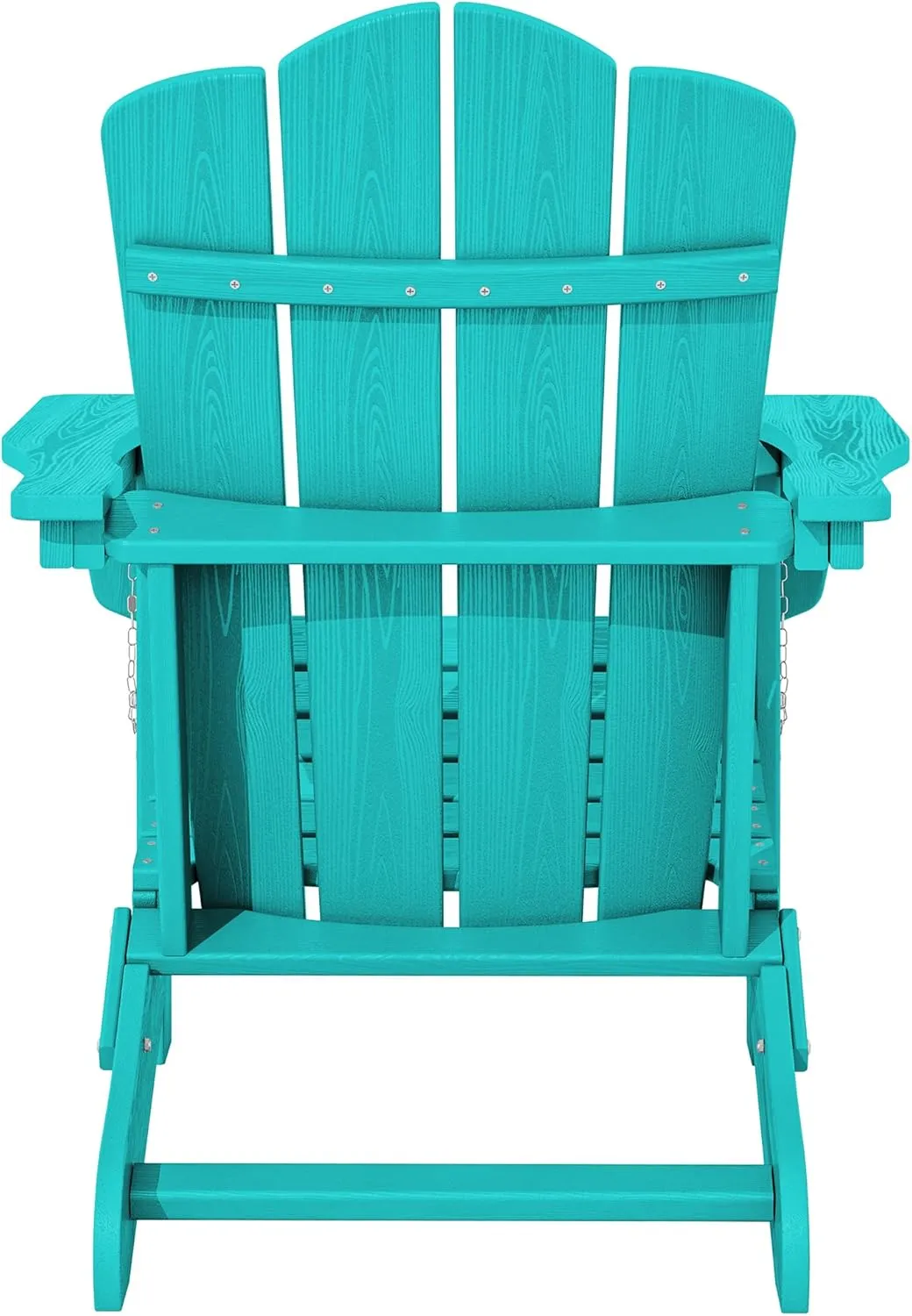 KINGYES Folding Adirondack Chair, HDPE All-Weather Patio Chairs, Wooden Textured Lawn Chair for Poolside, Backyard, Deck, Fire Pit, Aruba