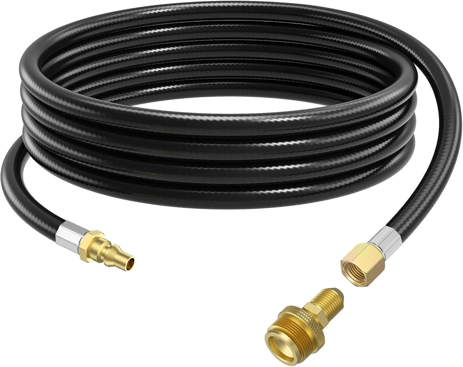 Kohree 12FT Propane Quick Connect Hose for RV to Gas Grill, Propane Converter Replacement for 1LB Throwaway Bottle Connects 1 LB Portable Appliance to RV 1/4" Female Quick Disconnect