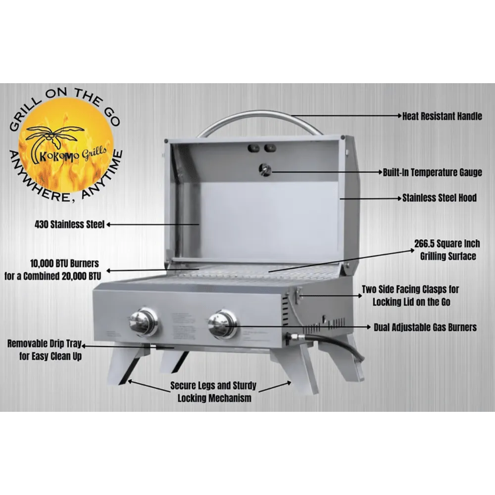 KoKoMo Portable Tabletop  BBQ Grill