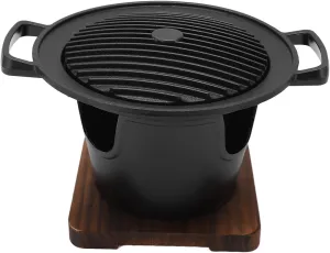 Korean BBQ Grill Set Portable Camping Grill Stove Anti Stick Tabletop Grill Charcoal Barbecue Grill for Traveling Picnics Camping Outdoor 1 to 2 People
