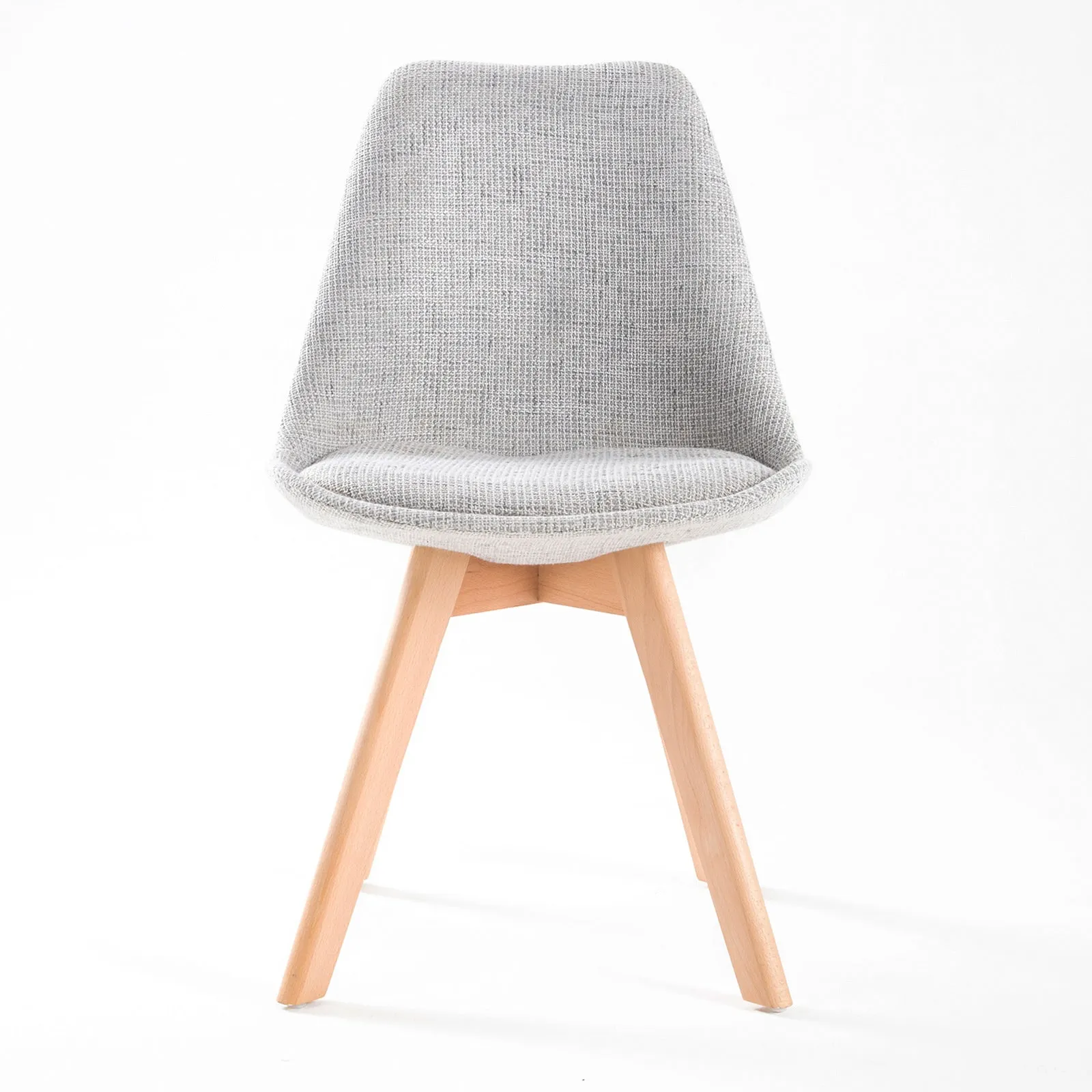 La Bella 2 Set Grey Retro Dining Cafe Chair Padded Seat