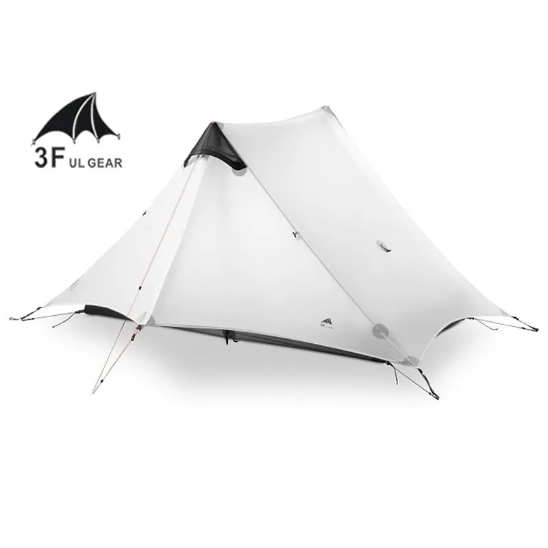 LanShan 2 3F UL GEAR 2 Person Oudoor Ultralight Camping Tent 3 Season Professional 15D Silnylon Rodless Tent