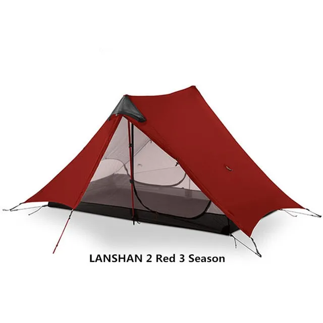 LanShan 2 3F UL GEAR 2 Person Oudoor Ultralight Camping Tent 3 Season Professional 15D Silnylon Rodless Tent