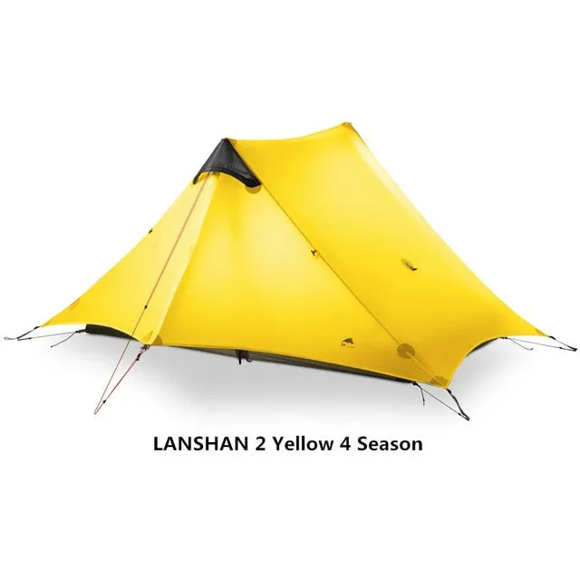 LanShan 2 3F UL GEAR 2 Person Oudoor Ultralight Camping Tent 3 Season Professional 15D Silnylon Rodless Tent