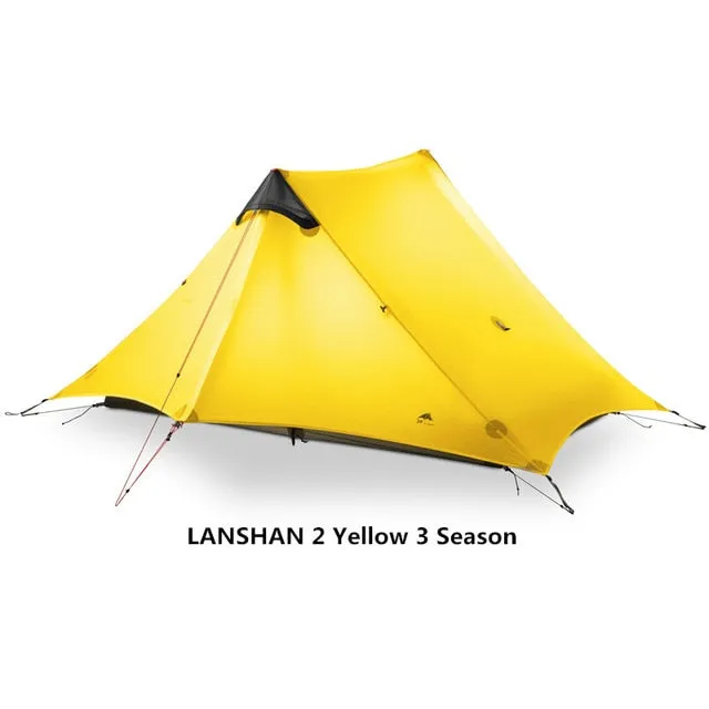 LanShan 2 3F UL GEAR 2 Person Oudoor Ultralight Camping Tent 3 Season Professional 15D Silnylon Rodless Tent
