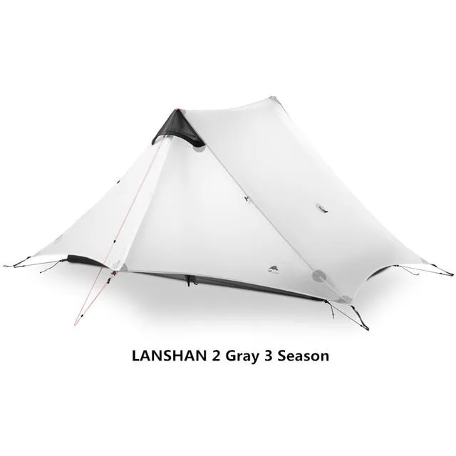 LanShan 2 3F UL GEAR 2 Person Oudoor Ultralight Camping Tent 3 Season Professional 15D Silnylon Rodless Tent