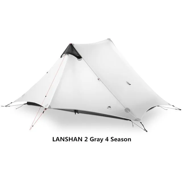 LanShan 2 3F UL GEAR 2 Person Oudoor Ultralight Camping Tent 3 Season Professional 15D Silnylon Rodless Tent