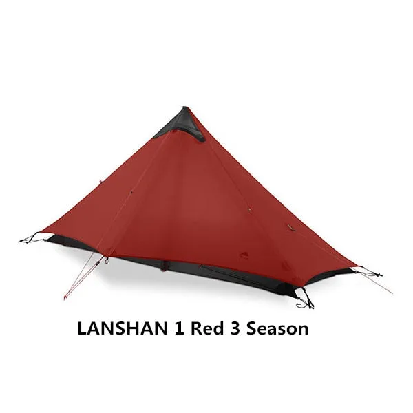 LanShan 2 3F UL GEAR 2 Person Oudoor Ultralight Camping Tent 3 Season Professional 15D Silnylon Rodless Tent