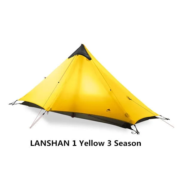 LanShan 2 3F UL GEAR 2 Person Oudoor Ultralight Camping Tent 3 Season Professional 15D Silnylon Rodless Tent