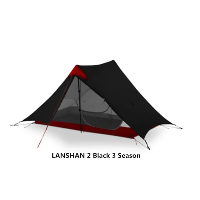 LanShan 2 3F UL GEAR 2 Person Oudoor Ultralight Camping Tent 3 Season Professional 15D Silnylon Rodless Tent