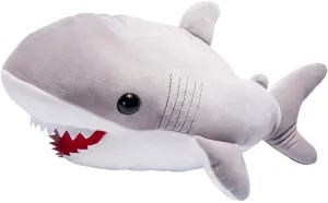 Large White Shark Stuffed Animal Soft Plushie Pillow, 23.6in Giant Grey Shark Plush Hugging Pillow,Cute Plush Toy Kawaii Room Decor for Kids Boys Girls