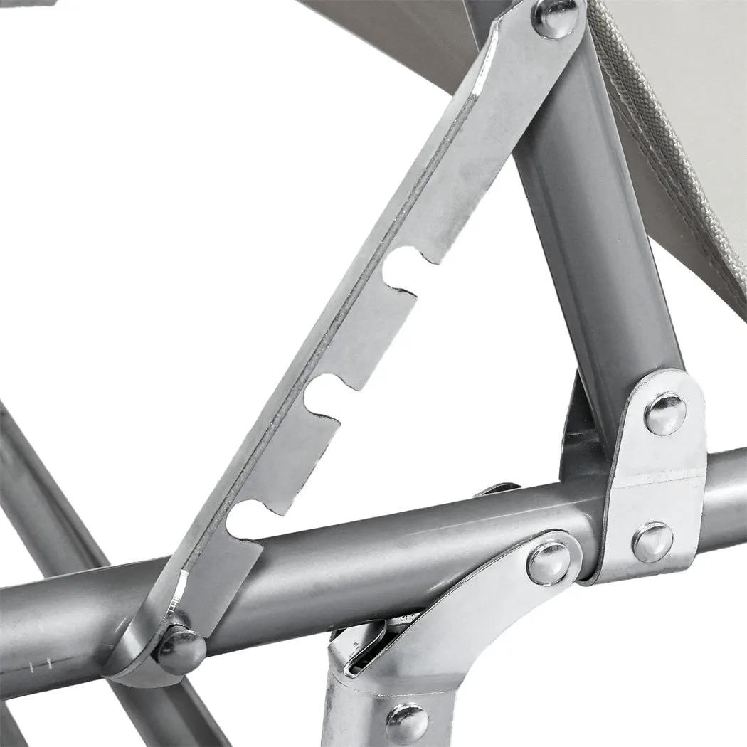 Levede Foldable Lounge Chairs with Canopy Grey-TAS_Metro