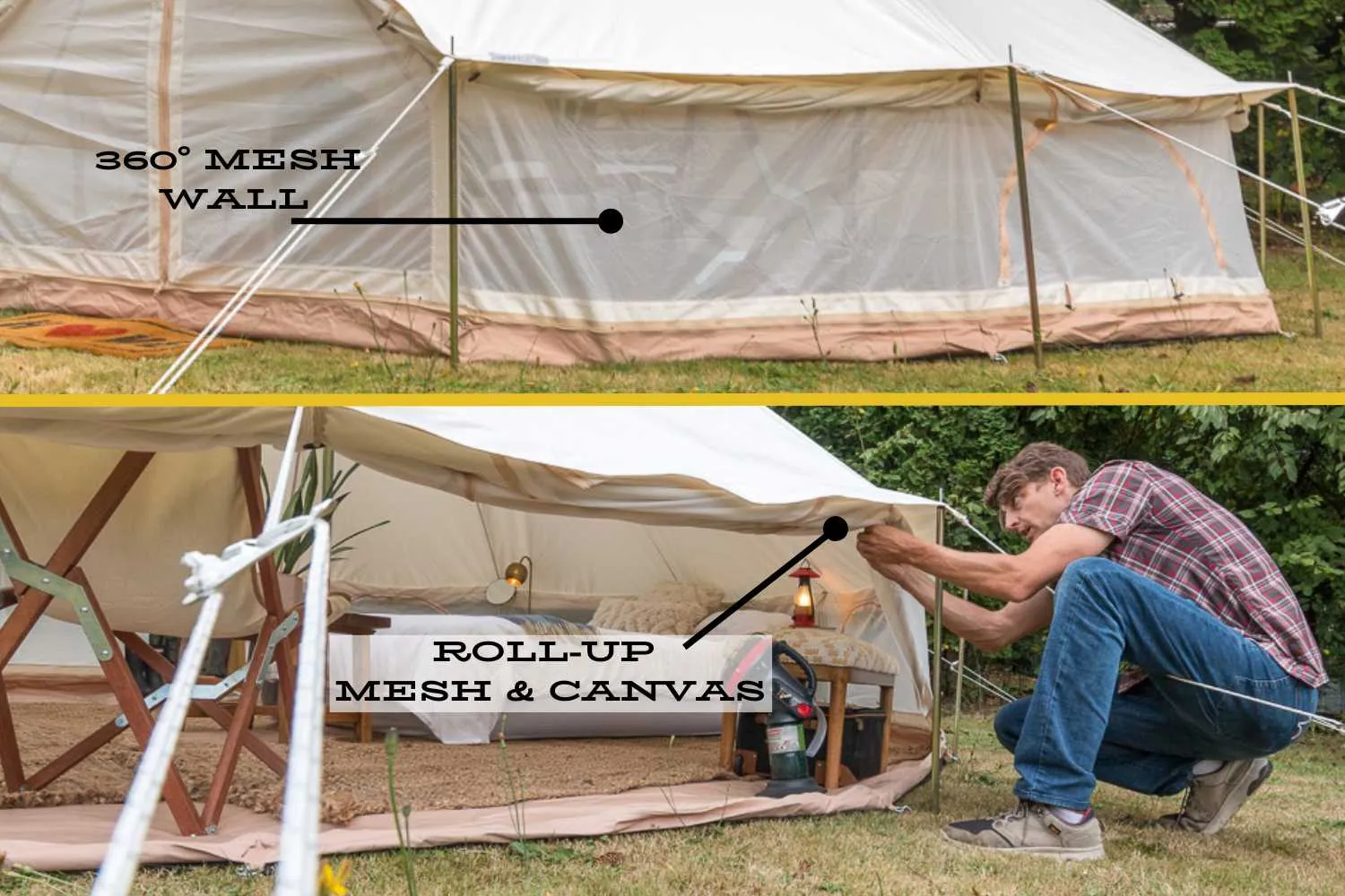 Life inTents Fernweh™ 360 View Canvas Bell Tent 16' (5 Meters)