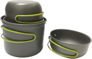 Lightweight Aluminum Alloy Camping Cookware Set 2-3 Person Outdoor Cooking Kits Portable Camping Stove