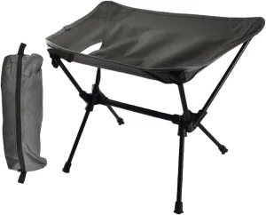 Lightweight Folding Camping Chair, Stable Compact Stool for Outdoor, Travel, Beach, Hiking, Picnic, Supports 220Lbs (Black)