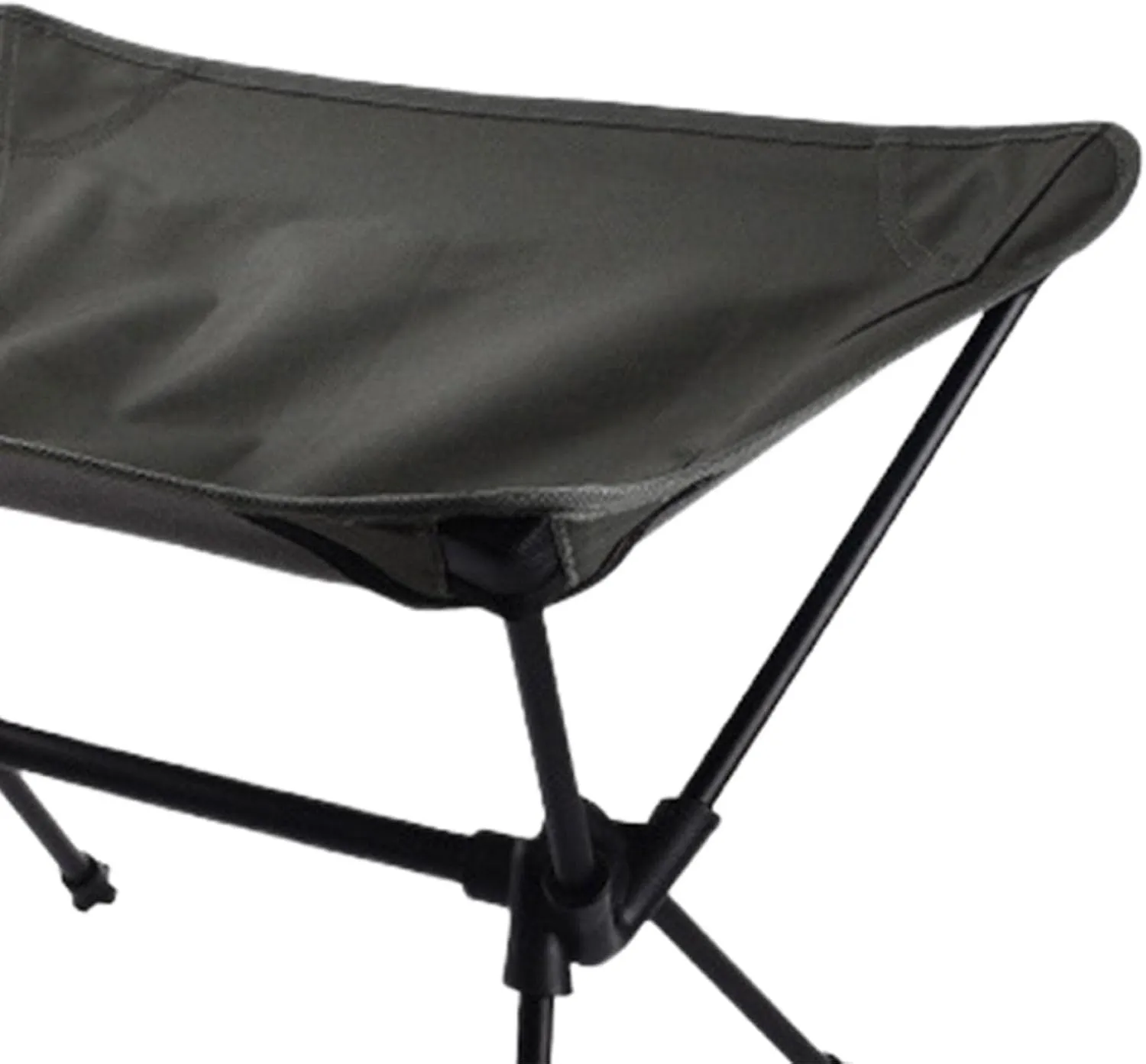 Lightweight Folding Camping Chair, Stable Compact Stool for Outdoor, Travel, Beach, Hiking, Picnic, Supports 220Lbs (Black)