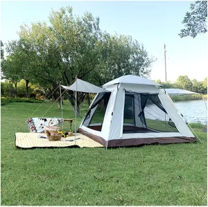 Lightweight Tent 4 Man Double Doors and Four Windows,Waterproof Dome Tents Stable Sturdy Tents for Hiking Backpacking