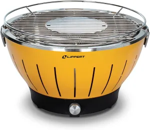 Lippert Odyssey Portable Grill - Compact and Versatile Charcoal Grill for Camping, Tailgating, and Outdoor Cooking - Lightweight and Durable Design with Large Cooking Surface - Amber