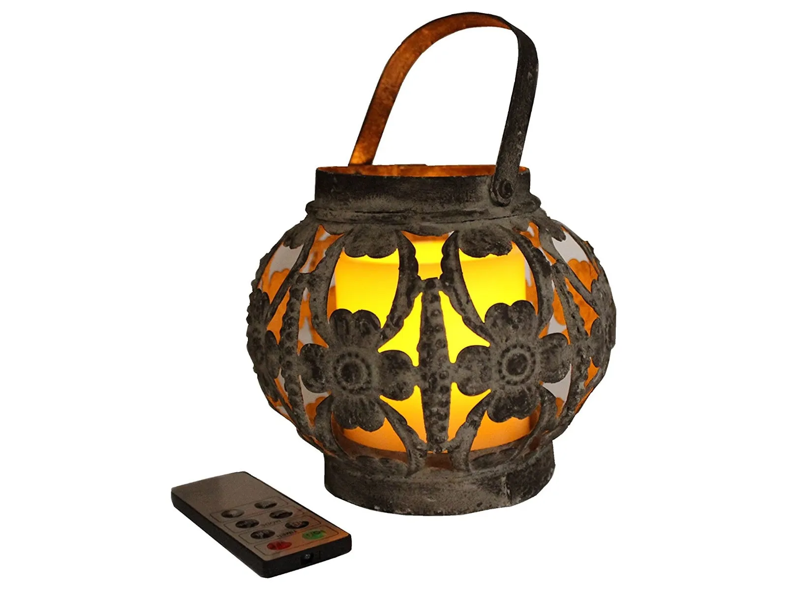 Little Flower Lantern & Remote Control Flameless Candle - Pack of 4 sets