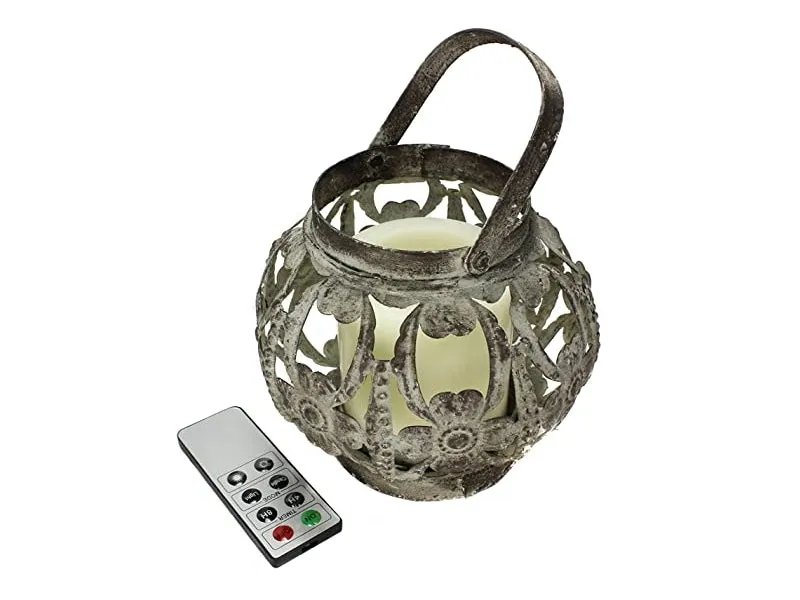 Little Flower Lantern & Remote Control Flameless Candle - Pack of 4 sets