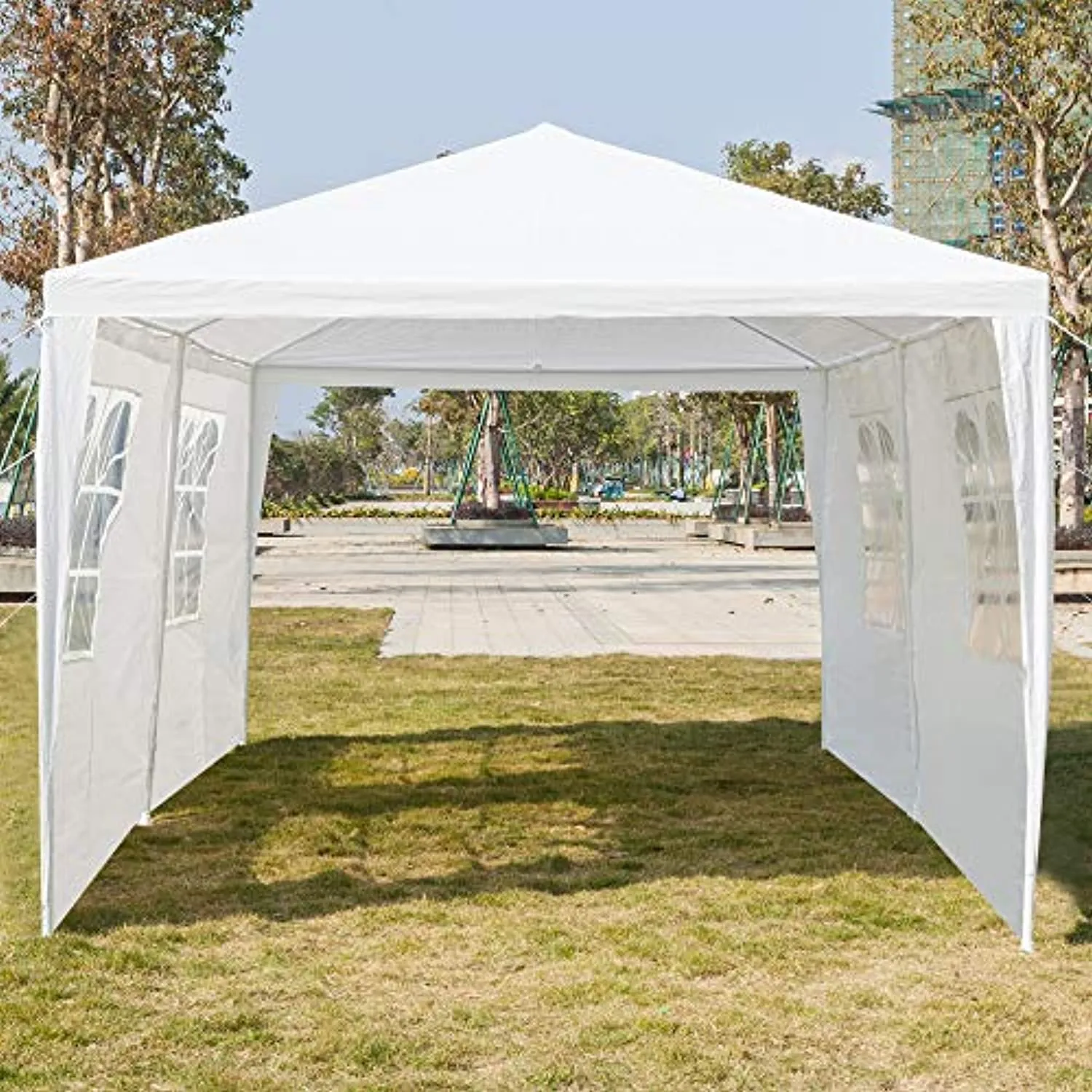Lovinland 3 x 6m Four Sides Waterproof Tent with Spiral Tubes White