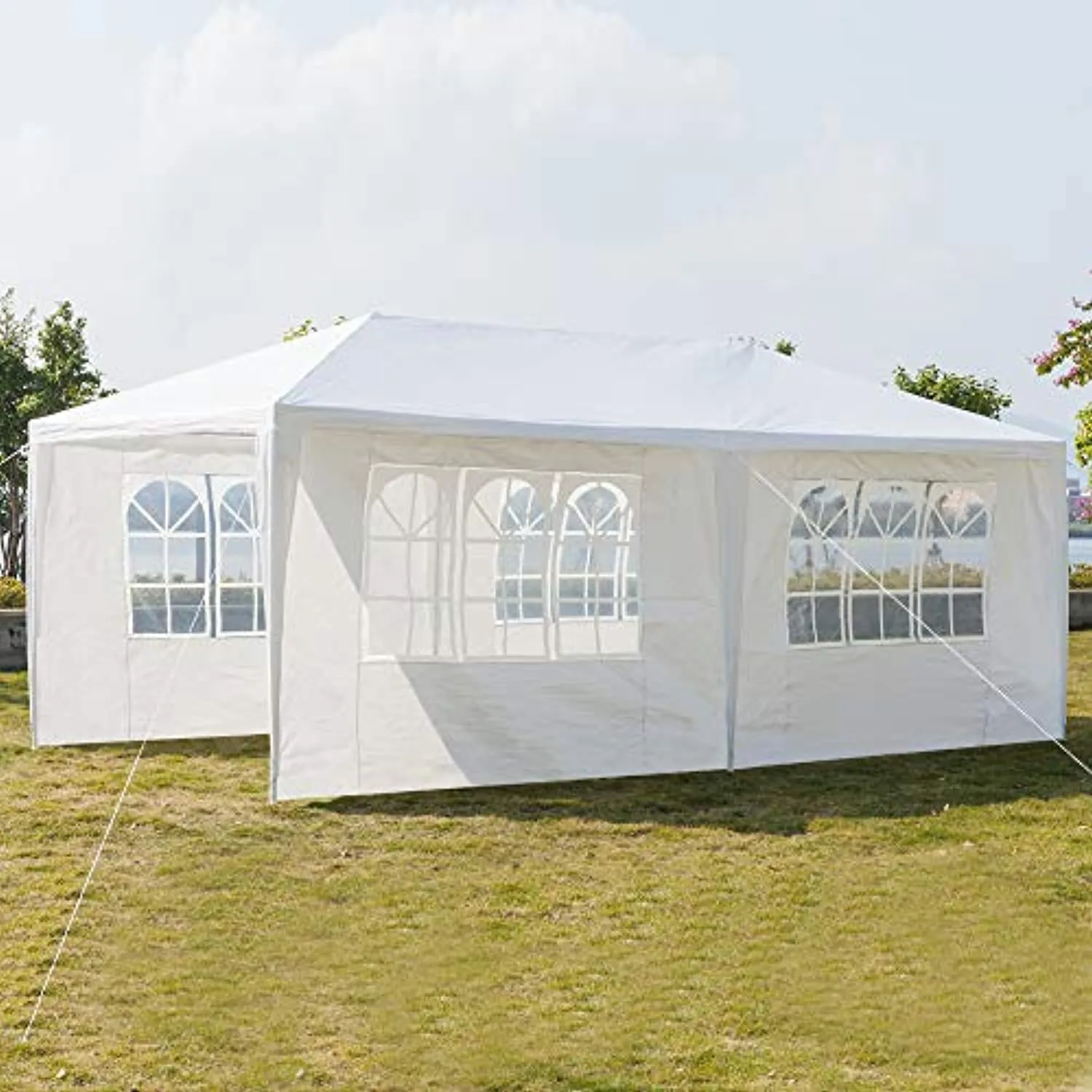 Lovinland 3 x 6m Four Sides Waterproof Tent with Spiral Tubes White