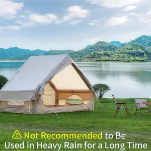 Luxury Inflatable Tent with Pump for 4-6 Person Glamping, Easy Setup Waterproof Outdoor Tent with 12 Mesh Windows