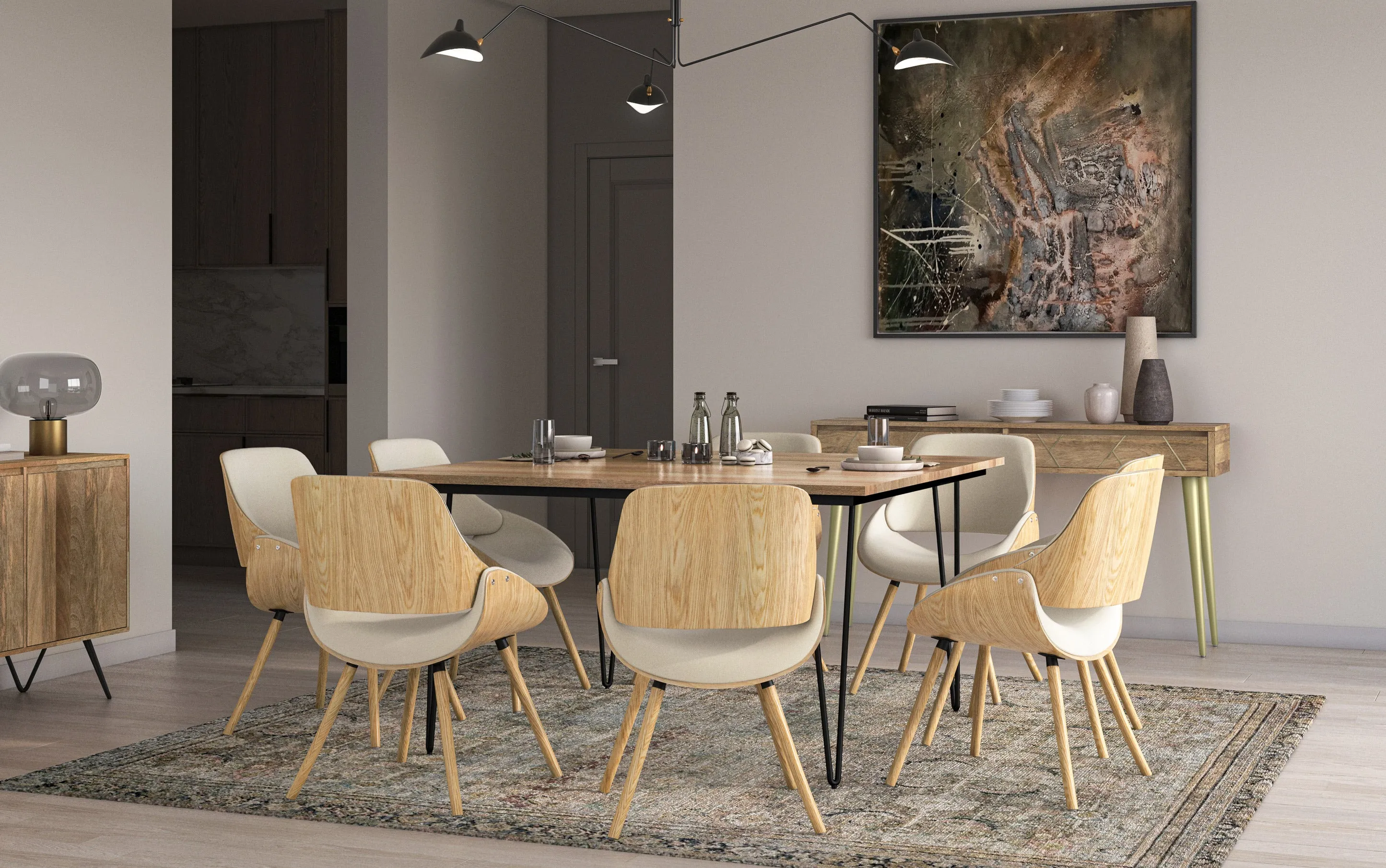 Malden Dining Chair with Wood Back