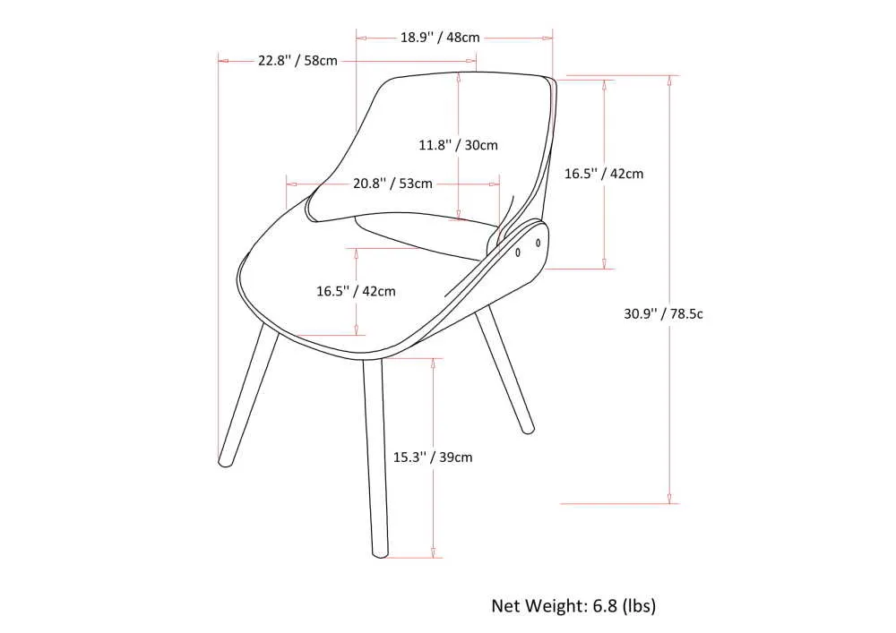 Malden Dining Chair with Wood Back
