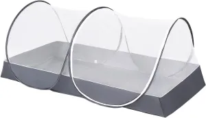 Mengersi Mosquito Net for Bed,Large Pop Up Mosquito Tent Portable Foldable Mosquito Net Bed Canopy for Bed Camping Travel Patio,Free Installation (Gray,1PC)