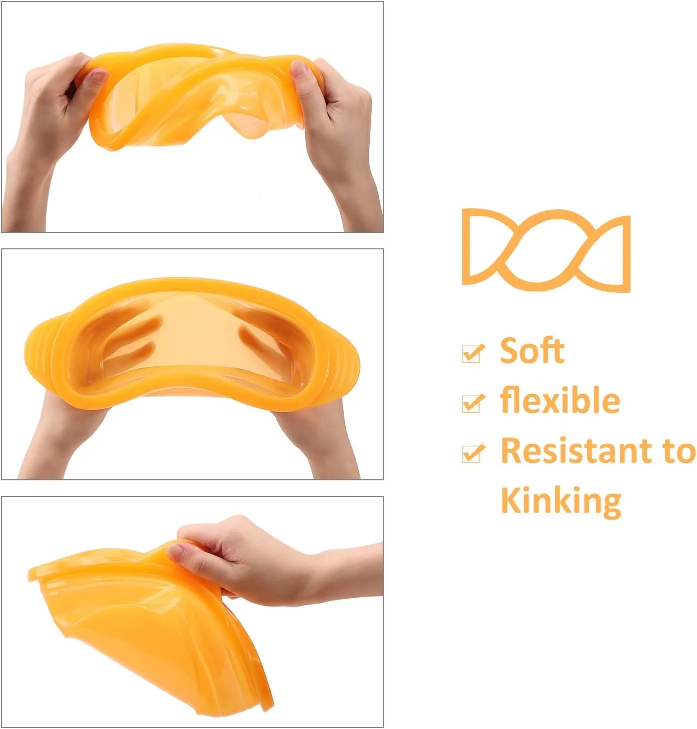 Microwave Steamer Cooker Collapsible Bowl-Silicone Steamer Cookware with Handle Lid for Vegetables Fish Prep Meal Food with Removable Rack BPA Free, Easy to Store, Freezer & Dishwasher Safe, Orange