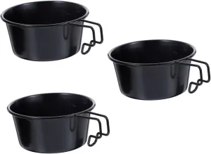 Milisten 3pcs Stainless Steel Bowl Handle Metal Camping Cookware Pot Rice Bowls