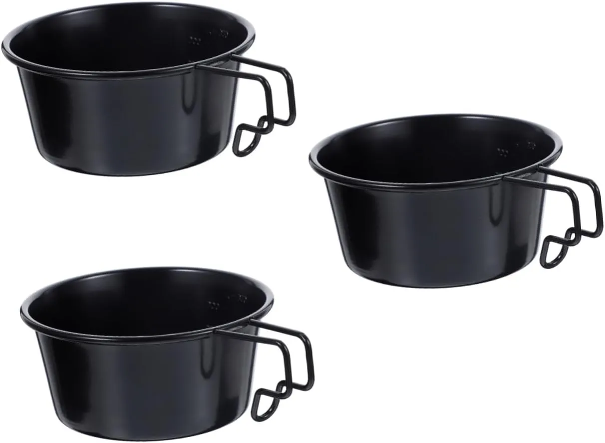 Milisten 3pcs Stainless Steel Bowl Handle Metal Camping Cookware Pot Rice Bowls