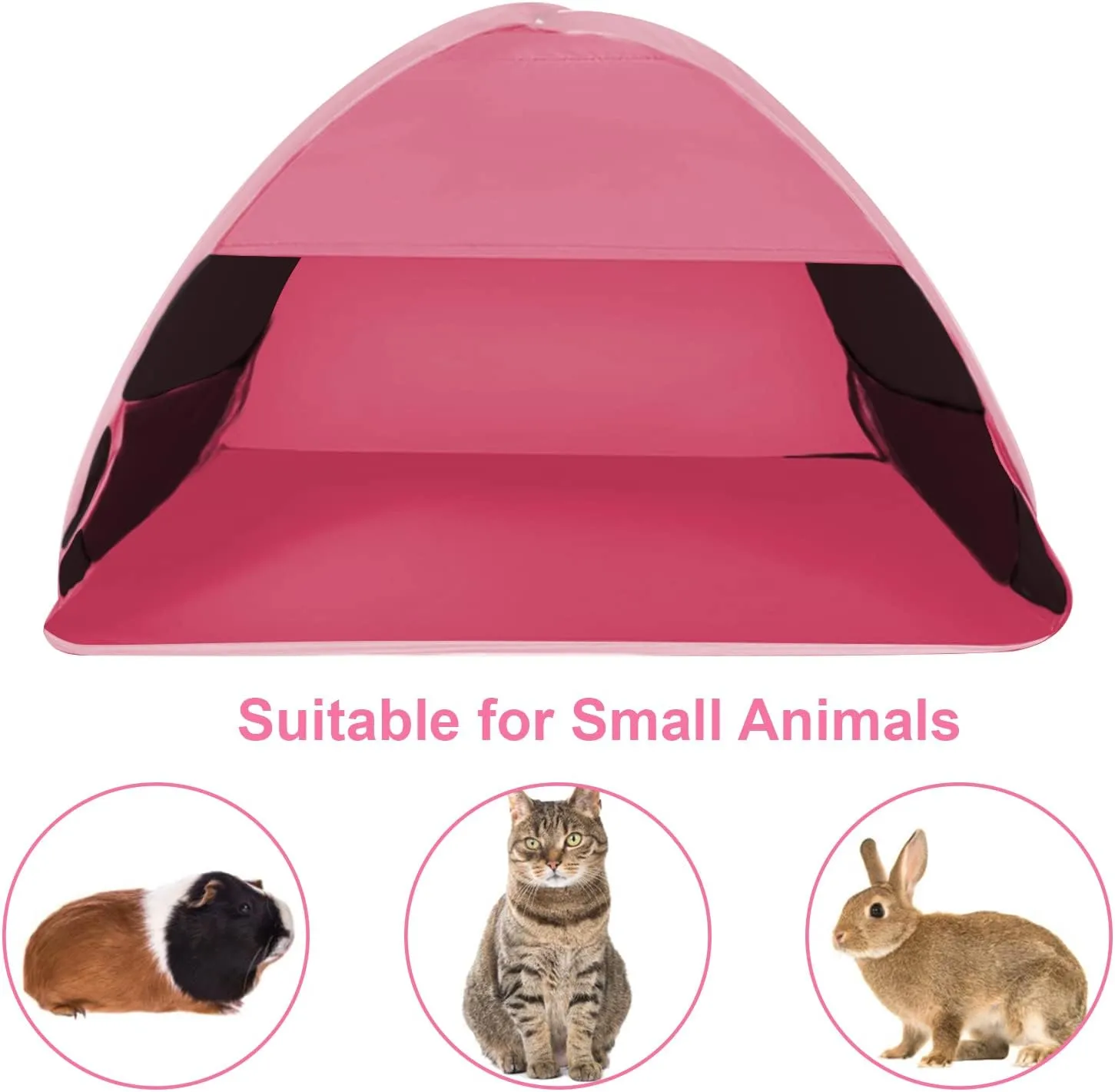 Mini Head Shelter Tent, 1 Pack Foldable Pop Up Beach Tent Sun Shelter for Anti-UV Pet Beach Sun Shelter for Outdoor Camping Picnic Beach, Pink-Vinyl M