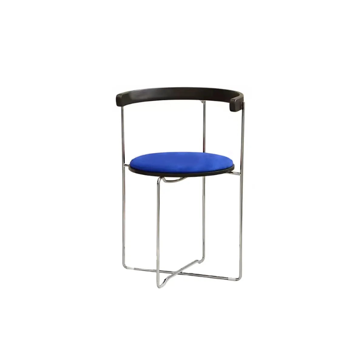 Minimalist Low-Profile Chrome Frame Foldable Chair
