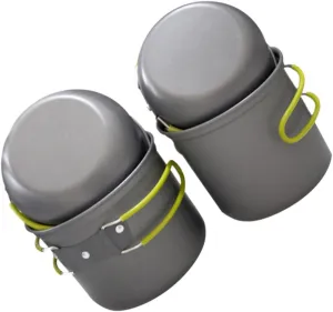 Mipcase 1Set Camping Cookware for People Portable Outdoor Cooking Pot with Multi Purpose Lid Non Stick Design Lightweight and Easy to Clean for Picnics and Hiking