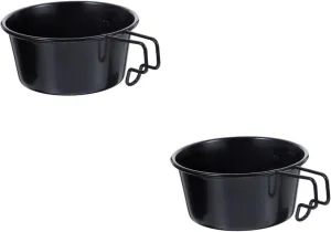 Mipcase 2pcs Camping Cooking Bowls Collapsible Stainless Steel Soup Bowl Outdoor Home Use