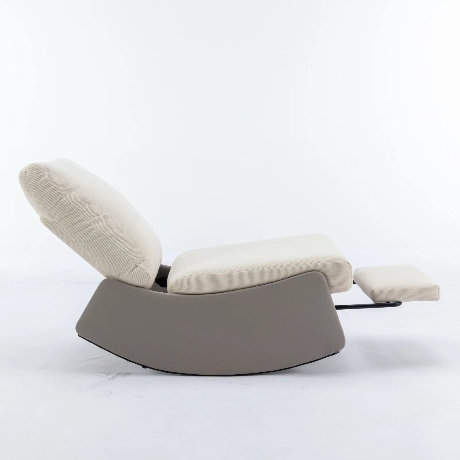 Modern Rocking Chair Recliner, Comfy Rocker Nursery Chair With Footrest, Accent Reading Chair, Upholstered Lounge Chair For Relaxing, Resting, Soft Padded Rocker For Indoor Living Room Bedroom