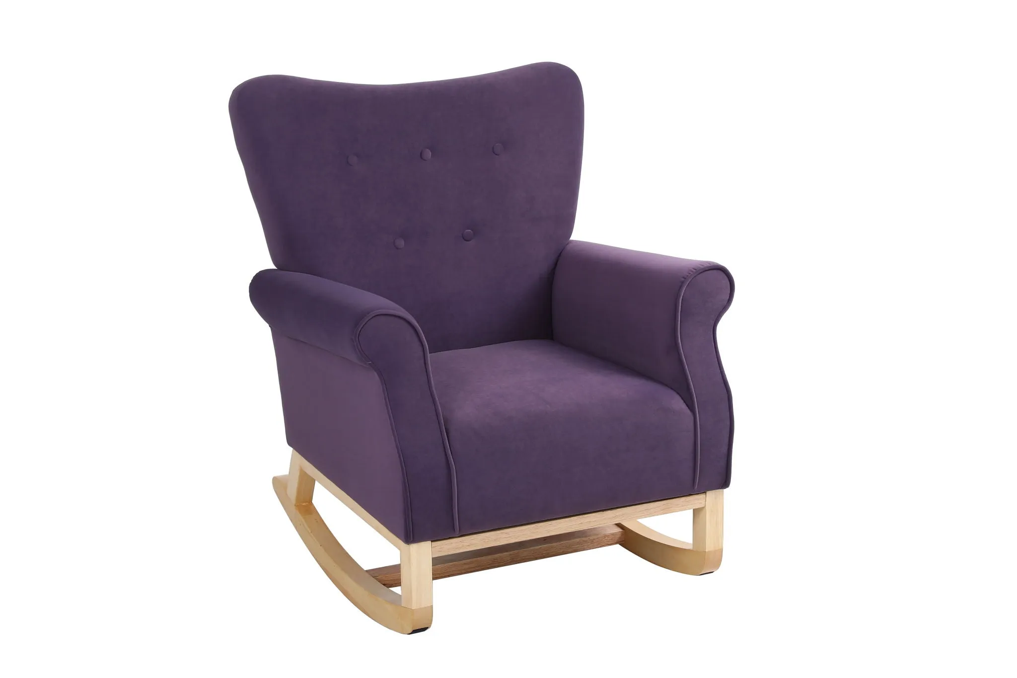 Modern Rocking Chair, Upholstered Accent Chair For Nursery, Small Contemporary Rocke