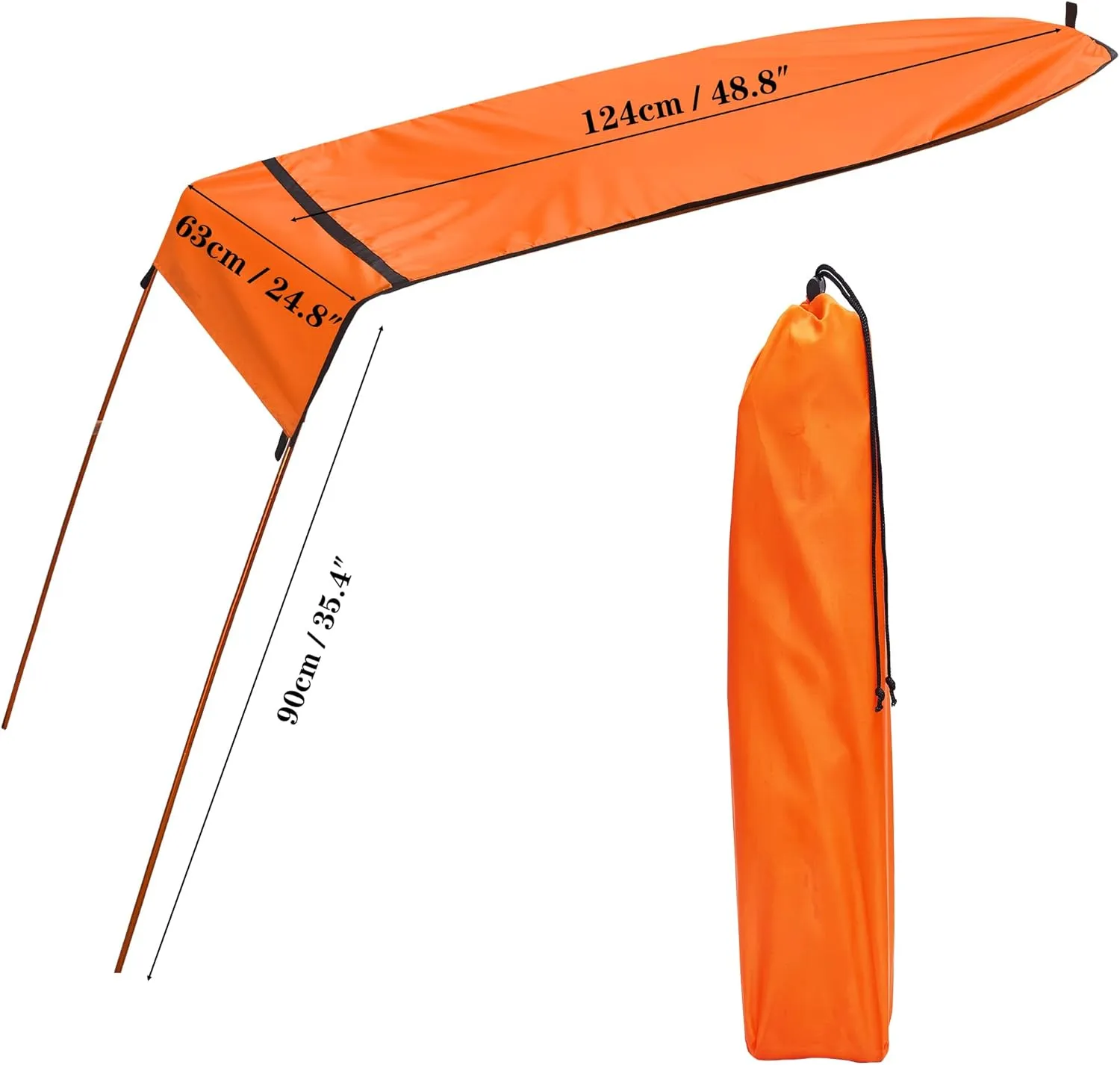 MOOCY Kayak Canopy,Waterproof Sun Shade Canopy for Single Person,Kayak Sunshade Awning Top Cover, Universal Canoe Shade with Storage Bag for Outdoor Fishing