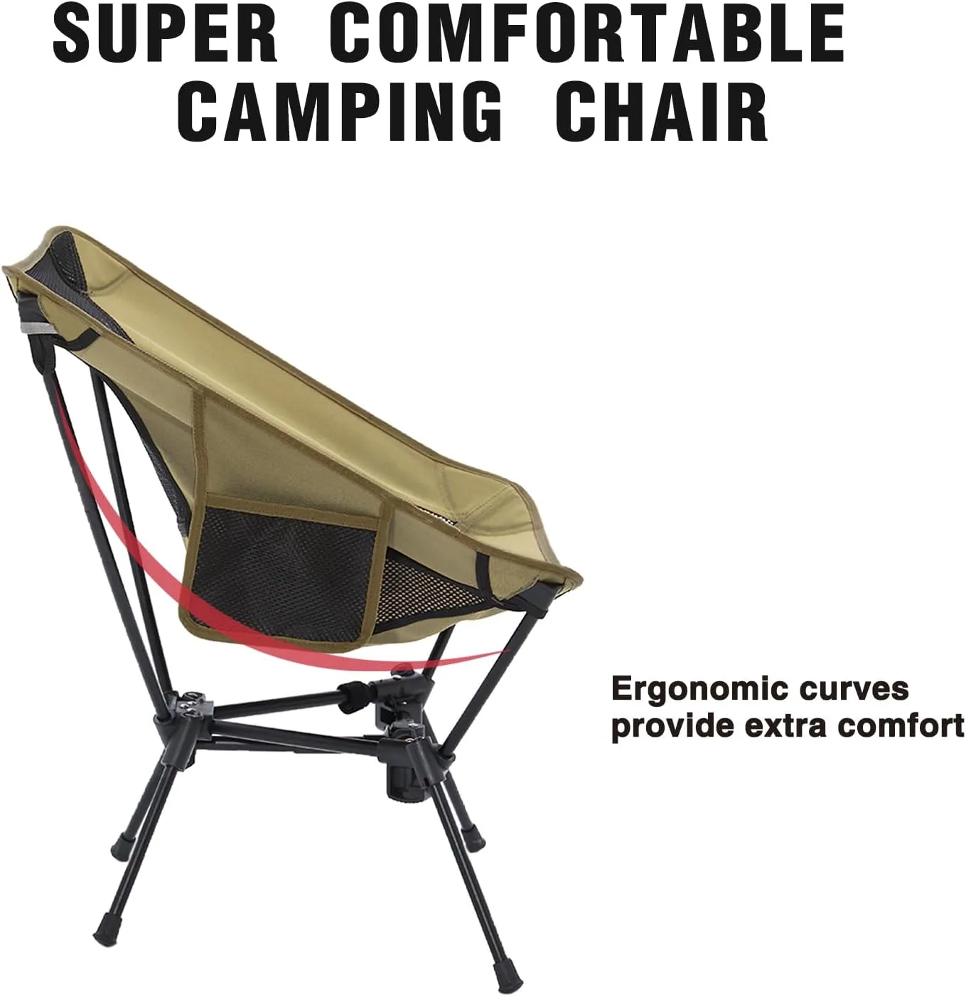 MOON LENCE Portable Camping Chair Backpacking Chair - The 4th Generation Ultralight Folding Chair - Compact, Lightweight Foldable Chairs for Hiking Mountaineering, Beach