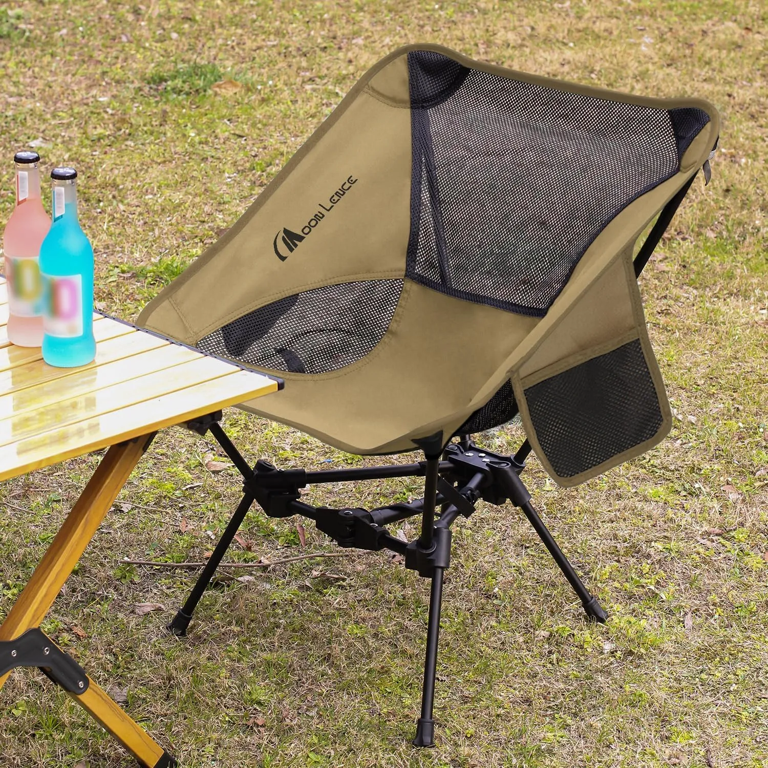 MOON LENCE Portable Camping Chair Backpacking Chair - The 4th Generation Ultralight Folding Chair - Compact, Lightweight Foldable Chairs for Hiking Mountaineering, Beach