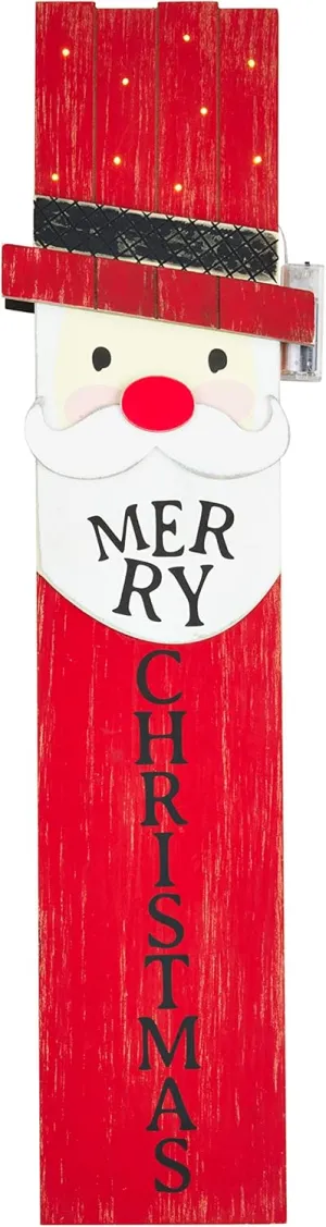 Mud Pie Light Up Holiday Reversible Sign, Halloween/Christmas, 29" x 6",Orange
