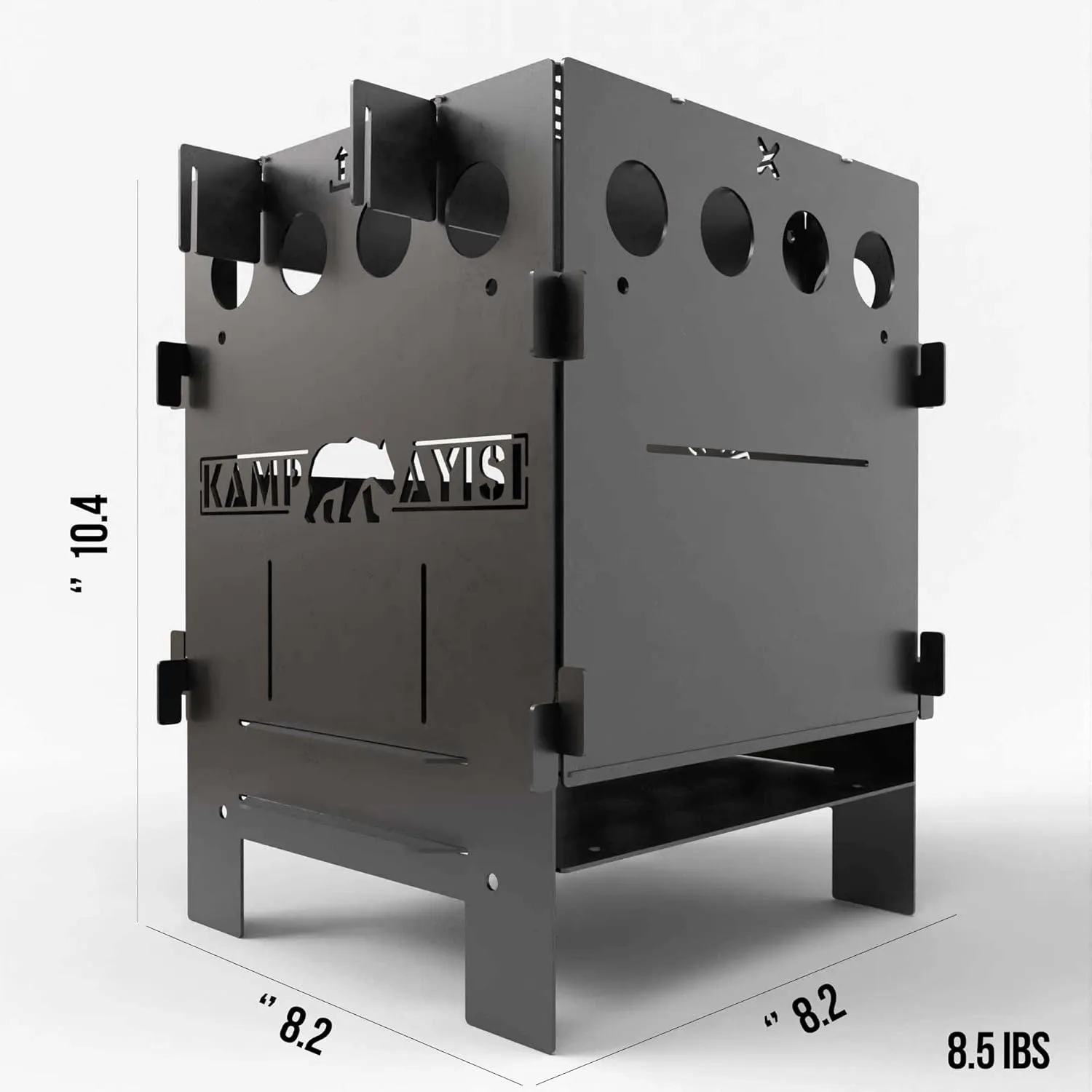 Multi Fuel Burning Camp Stove | Heater, Cooking, BBQ, Grill Folding and Portable Camping Stove with Bag | Outdoor Camping Event Campfire Wood Fire (Multi Fuel Burning Camp Stove)