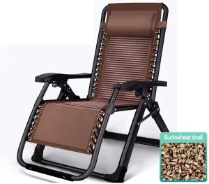 Multifunctional Folding Recliner Beach Chair Lounger Bed for Outdoor Garden Camping