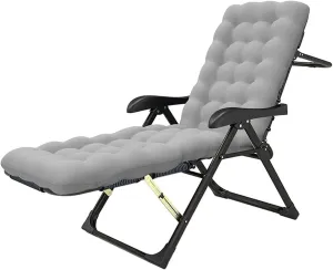 Multifunctional Folding Recliner Beach Chair Lounger Bed for Outdoor Garden Camping
