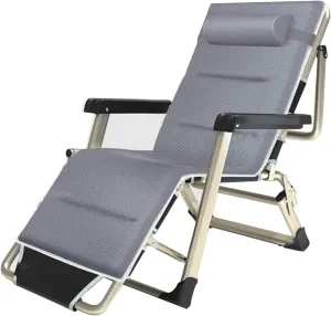 Multifunctional Folding Recliner Beach Chair Lounger Bed for Outdoor Garden Camping