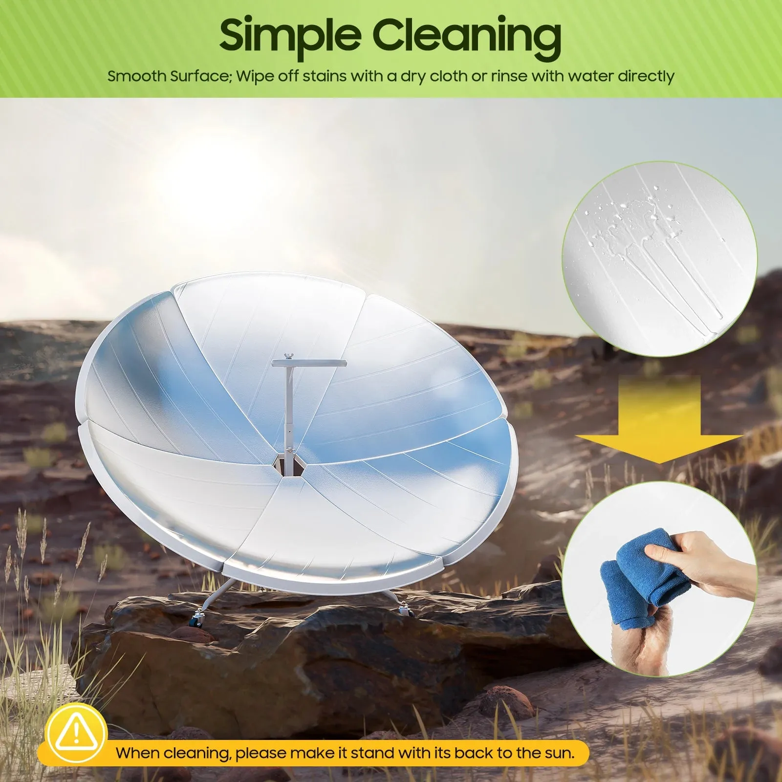 Multifunctional Solar Power Cooker for Camping