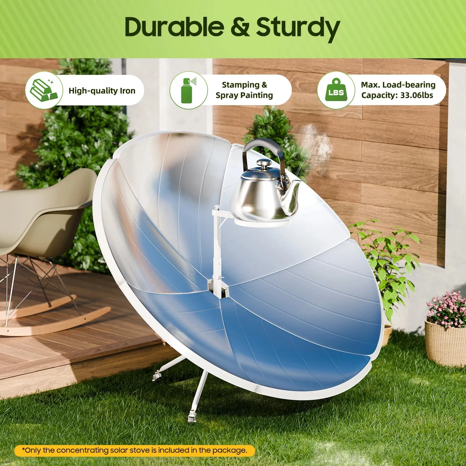 Multifunctional Solar Power Cooker for Camping