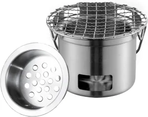 MYCENSE Portable Grill Rack Stainless Steel Easy Clean Anti-scalding Handle Barbecue Grill Camping Rack for Backpacking Backyard